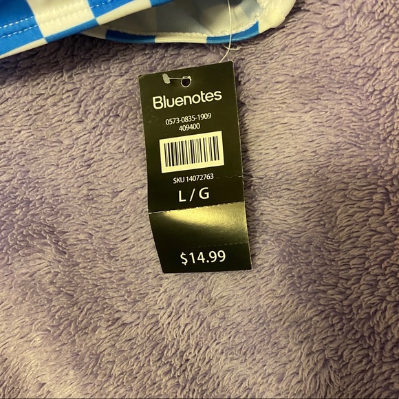 Blue checkered bikini top - Picture 3 of 4